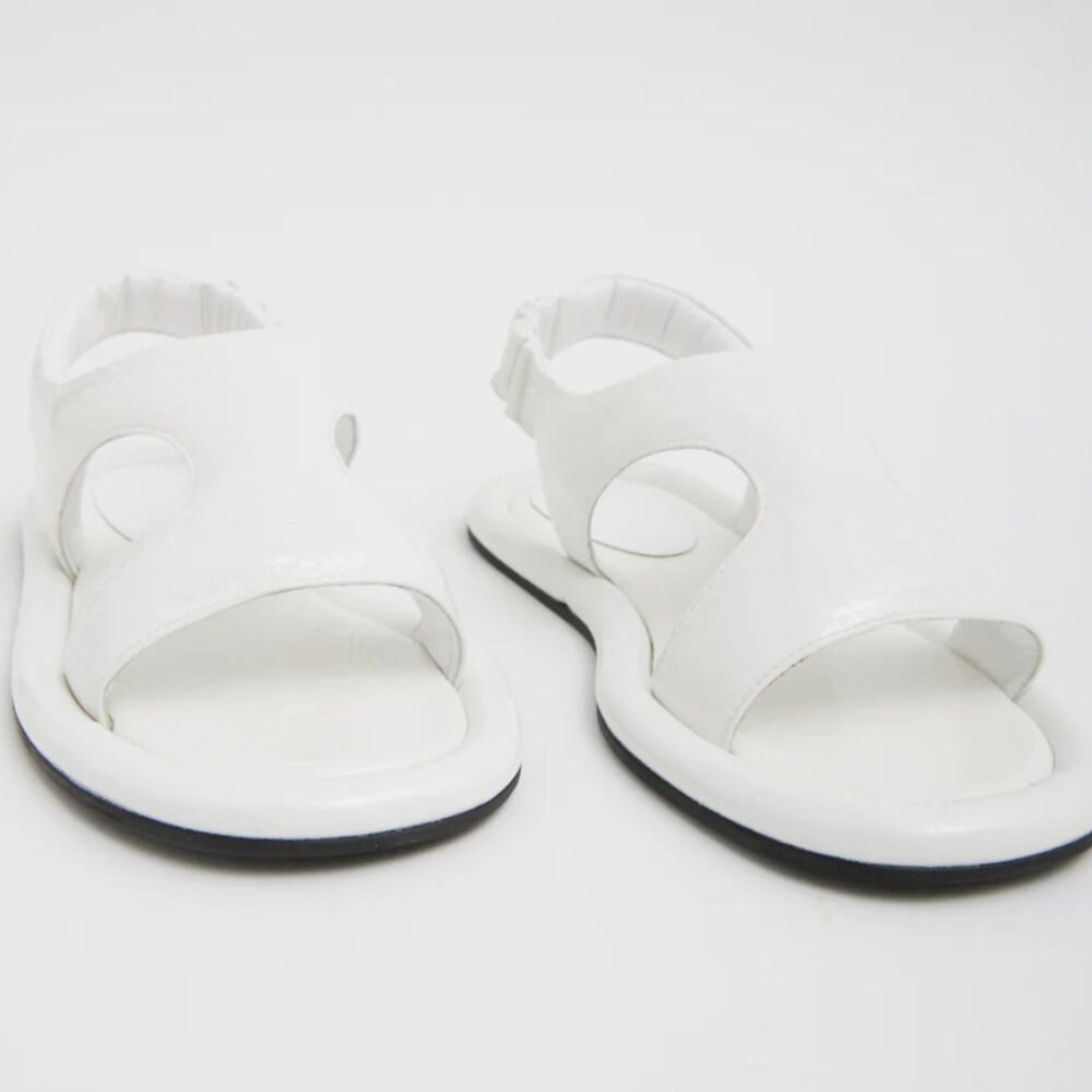 Tibi White Tom Naplack Sandal Size 37